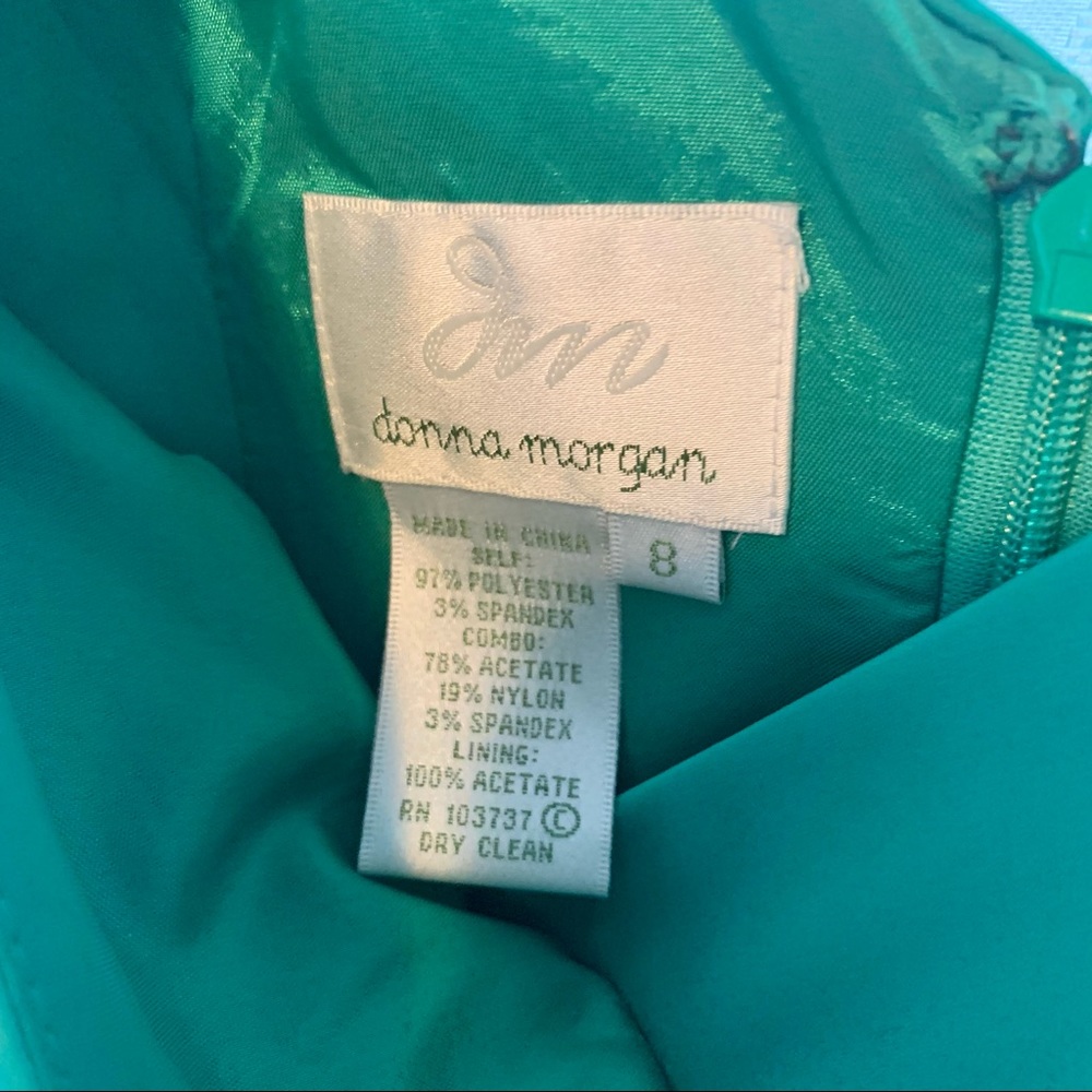Kelly Green Colorblock Cocktail Dress - Picture 4 of 4